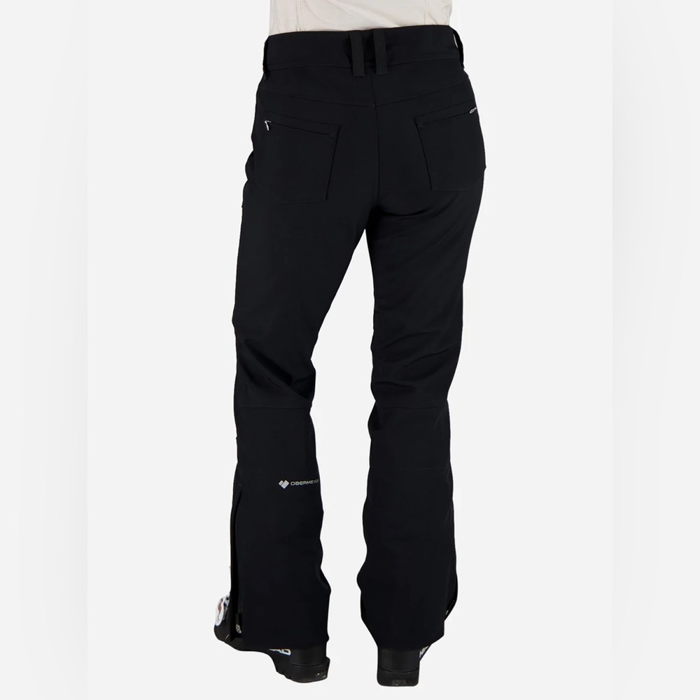 NWT Obermeyer Glyph Tech Black Softshell Snow/Ski Pant Womens 12 - Picture 3 of 3